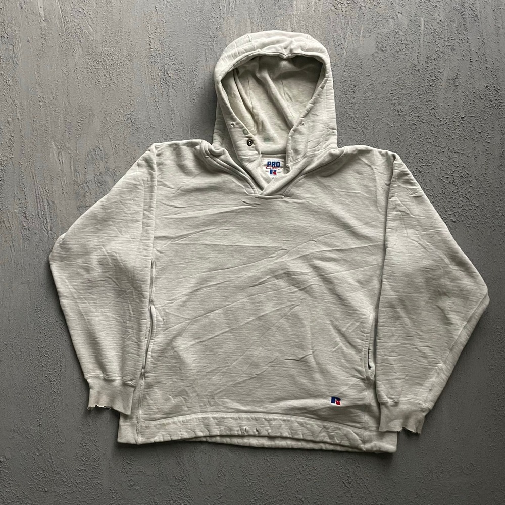 Vintage Russell Athletic Pro Cotto Hoodie Mens Large Grey 90s